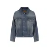 Mm6 Maison Margiela Mm6 By Maison Margiela Vibrant Blue Oversized Denim Jacket With Classic Design In Blue