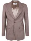Mm6 Maison Margiela Tailored Jacket With Back Vent And Flap Pockets In Brown