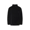 Mm6 Maison Margiela Luxurious Faux Fur High Collar Jacket In Brown