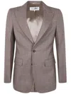 Mm6 Maison Margiela Tailored Jacket With Back Vent And Flap Pockets In Brown