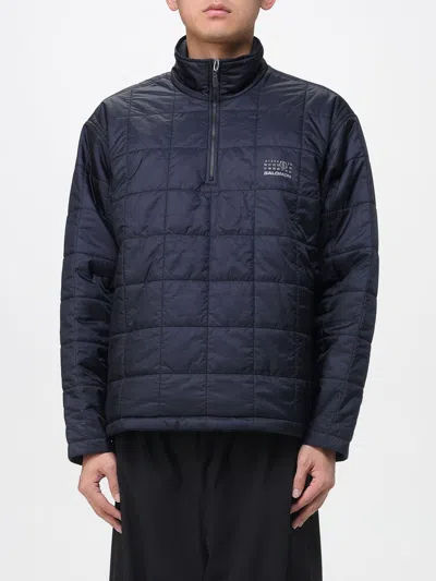 Mm6 Maison Margiela Salomon Collaboration High Collar Quilted Jacket In Blue