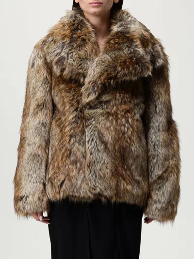 MM6 MAISON MARGIELA FUR COATS MM6 MAISON MARGIELA WOMAN COLOR BEIGE,H30078022