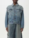 Mm6 Maison Margiela Mm6 By Maison Margiela Cut-out Denim Jacket With Unique Sleeve Details In Blue