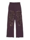 Mm6 Maison Margiela Purple Unbrushed Sweat Lounge Pants In Purple