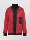 Mm6 Maison Margiela Jacket Quilted Texture Zipped Pockets In Red