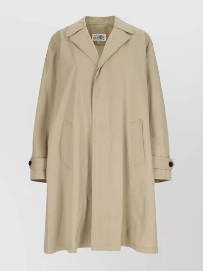 Mm6 Maison Margiela Jacket With Back Vent And Front Pockets In Neutrals