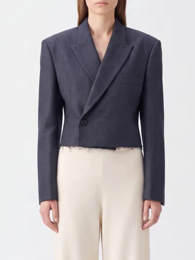 Mm6 Maison Margiela Jacket Woman Color Blue In Gray