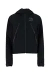 Mm6 Maison Margiela Windbreaker Hooded Waterproof Adjustable Cuffs In Black