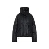 Mm6 Maison Margiela Pleather Puffer Jacket In Black