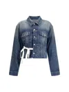 Mm6 Maison Margiela Mm6 By Maison Margiela Tape Denim Jacket In Blue