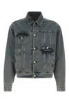 Mm6 Maison Margiela Denim Trucker Jacket In Blue
