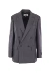 Mm6 Maison Margiela Vent Back Front Pockets Lapels Notched In Gray