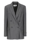 Mm6 Maison Margiela Double-breasted Jacket Jackets Grey In Gray