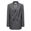 Mm6 Maison Margiela Mm6 By Maison Margiela Double-breasted Medium Grey Jacket With Elegant Tailoring In Gray