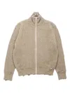 Mm6 Maison Margiela Wool Blend Knitted Jacket Jackets Beige In Neutral