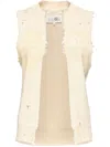 Mm6 Maison Margiela Signature Numbers Motif Waistcoat In White