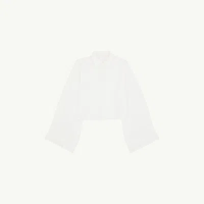 Mm6 Maison Margiela Jacquard Convertible Shirt In White