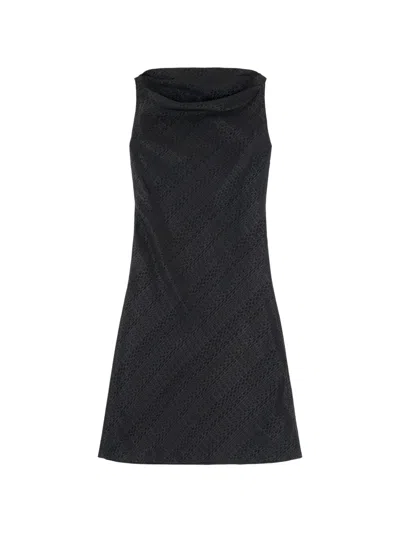 Mm6 Maison Margiela Jacquard Dress In Black