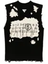Mm6 Maison Margiela Jacquard Vest In 黑色