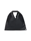 Mm6 Maison Margiela Mm6 By Maison Margiela Asymmetrical Black Mini Bag With Distinctive Handle In Black