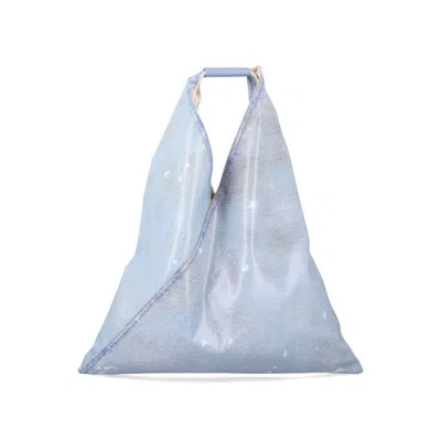 Mm6 Maison Margiela Japanese Bag Classic Light Blue Polyester Coating Shoulder
