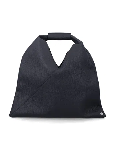 Mm6 Maison Margiela Japanese Bag In Grained Leather In Black