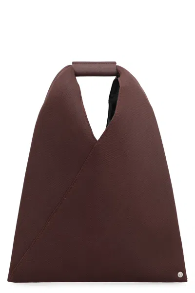 Mm6 Maison Margiela Japanese Bag In Mesh In Burgundy
