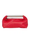 Mm6 Maison Margiela Jappo Rectangular Clutch Textured Leather Handle In Red