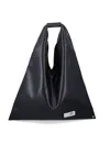 Mm6 Maison Margiela Black Leather Japanese Handbag In Black