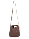 Mm6 Maison Margiela Triangular Design Crossbody Bag With Adjustable Strap In Brown