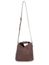 Mm6 Maison Margiela Triangular Design Crossbody Bag With Adjustable Strap In Brown