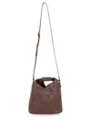 Mm6 Maison Margiela Triangular Design Crossbody Bag With Adjustable Strap In Brown