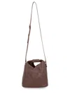 Mm6 Maison Margiela Triangular Design Crossbody Bag With Adjustable Strap In Brown
