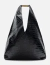 Mm6 Maison Margiela New Japanese Bag In Crocodile-embossed Leather