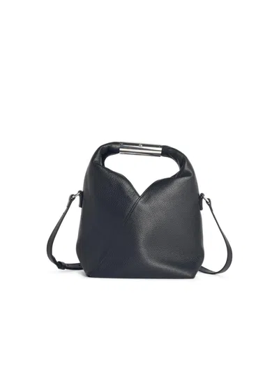 Mm6 Maison Margiela 'japanese' Black Leather Crossbody Bag