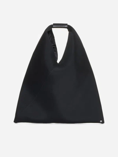 Mm6 Maison Margiela Small Japanese Canvas Tote Bag In Black