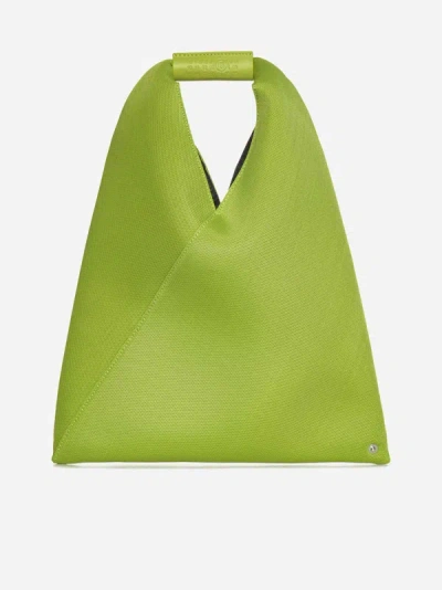 Mm6 Maison Margiela Japanese Canvas Small Bag In Lime Green