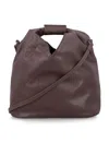Mm6 Maison Margiela Diagonal-seam Shoulder Bag In Brown