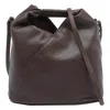 Mm6 Maison Margiela Diagonal-seam Shoulder Bag In Brown