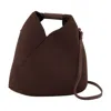 Mm6 Maison Margiela Triangular Design Crossbody Bag With Adjustable Strap In Brown