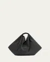 Mm6 Maison Margiela Black Soft Cotton Draped Tote In Black