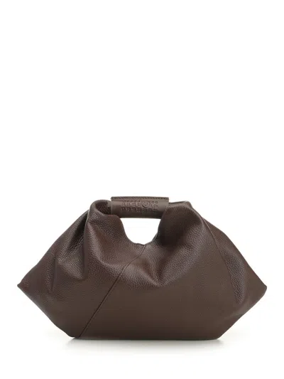 Mm6 Maison Margiela Japanese Draped Mini Handbags Beige In Brown