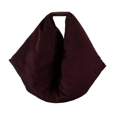 Mm6 Maison Margiela Japanese Draped Shoulder Bag In Brown