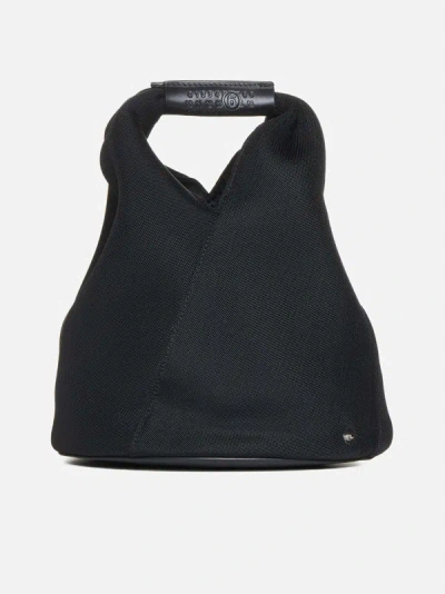 Mm6 Maison Margiela Japanese Fabric Bucket Bag In Black