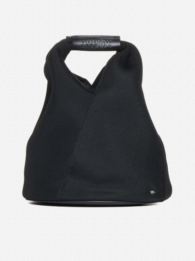 Mm6 Maison Margiela Japanese Fabric Bucket Bag In T8013 Black