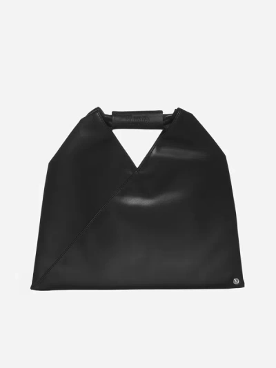 Mm6 Maison Margiela Japanese Faux Leather Mini Bag In Black