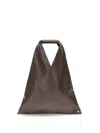 Mm6 Maison Margiela Triangular Brown Bag With Structured Handle In Brown
