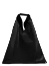 Mm6 Maison Margiela Mm6 By Maison Margiela Black Hammered Leather Small "japanese" Handbag In 黑色的