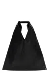 Mm6 Maison Margiela Mm6 By Maison Margiela Triangular Silhouette Mini Bag With Distinctive Handle In Black