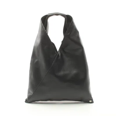 Mm6 Maison Margiela Japanese Handbag Tote Bag Fake Leather In Black